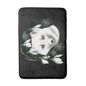 Art Nouveau Arctic White Fox Badmat (Voorkant Verticaal)