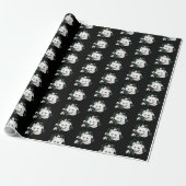 Art Nouveau Arctic White Fox Cadeaupapier (Uitgerold)