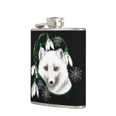 Art Nouveau Arctic White Fox Heupfles (Links)