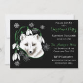 Art Nouveau Arctic White Fox Kaart (Voorkant)