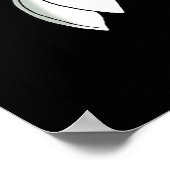 Art Nouveau Arctic White Fox Poster (Hoek)