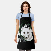 Art Nouveau Arctic White Fox Schort (Gedragen)
