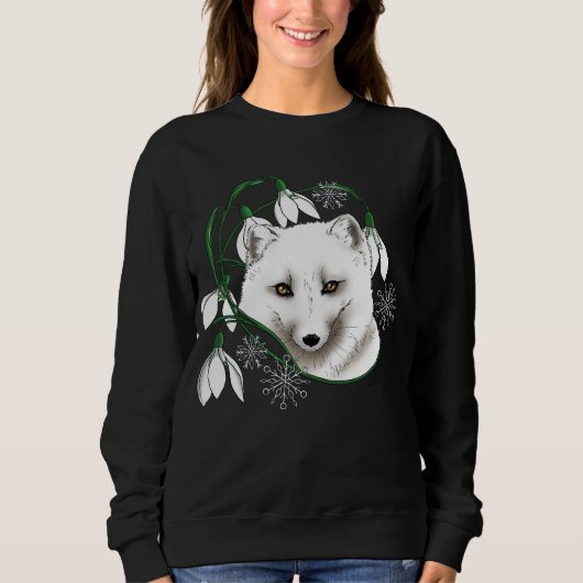 Art Nouveau Arctic White Fox Trui (Voorkant)