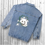 Art Nouveau Arctische Witte Vos Denim Jacket