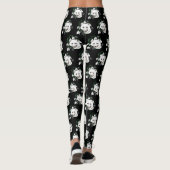 Art Nouveau Arctische Witte Vos Leggings (Achterkant)