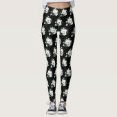 Art Nouveau Arctische Witte Vos Leggings (Voorkant)