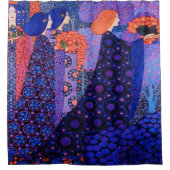 Art Nouveau art, Dante, vrouwen, Morris, kleurrijk Douchegordijn (Voorkant)