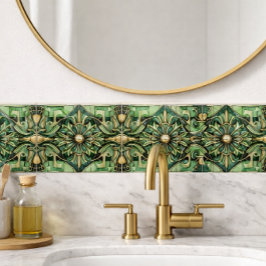 Art Nouveau / Art Deco Achterwand Goud Groen Tegeltje