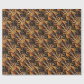 art Nouveau, art deco, , houtkleuren, chic Cadeaupapier (Vlak)