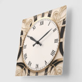 Art Nouveau Art Deco klok - Zwart Wit en Goud (Hoek)