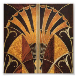 art Nouveau, art deco, , meerhoutkleuren Foto Afdruk
