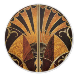 art Nouveau, art deco, , meerhoutkleuren Keramische Knop