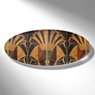 art Nouveau, art deco, , meerhoutkleuren Naambadge