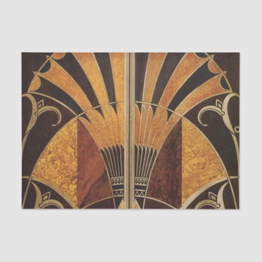 art Nouveau, art deco, , meerhoutkleuren Tissuepapier (Voorkant)