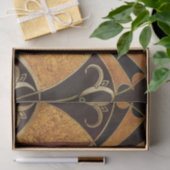 art Nouveau, art deco, , meerhoutkleuren Tissuepapier (Geschenk)