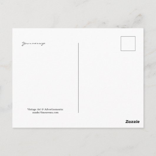   Art Nouveau / Art Deco Sjabloon Briefkaart (Achterkant)