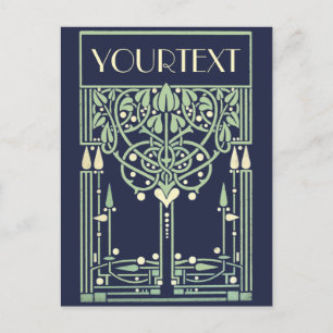 Art Nouveau / Art Deco Sjabloon Briefkaart