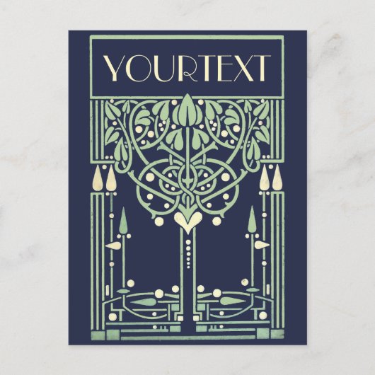   Art Nouveau / Art Deco Sjabloon Briefkaart (Voorkant)