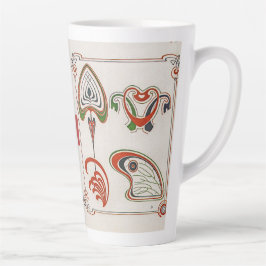 Art Nouveau Art door Mucha, Monogram, Letter Latte Mok