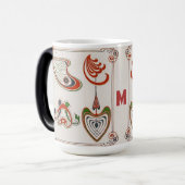 Art Nouveau Art door Mucha, Monogram, Letter Magische Mok (Voorkant links)