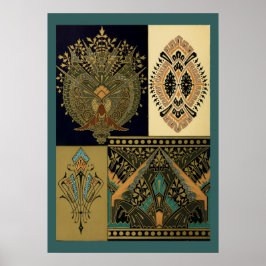 Art nouveau art patroon Christopher dresser Poster
