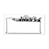 Art Nouveau Artist Brushes Label of Stationery Rubberstempel (Afrduk)