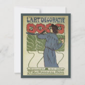  Art Nouveau, artistieke schilderende papaverbloem (Voorkant)