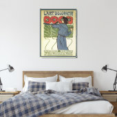  Art Nouveau, artistieke schilderende papaverbloem Canvas Afdruk (Insitu (Slaapkamer))