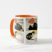 Art Nouveau, artistieke schildering met Pet Cat Mok (Voorkant links)