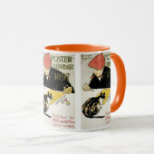  Art Nouveau, artistieke schildering met Pet Cat Mok (Voorkant rechts)