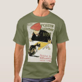 Art Nouveau, artistieke schildering met Pet Cat T-shirt (Voorkant)