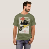  Art Nouveau, artistieke schildering met Pet Cat T-shirt (Voorkant volledig)