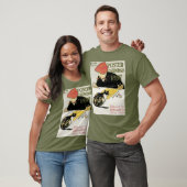  Art Nouveau, artistieke schildering met Pet Cat T-shirt (Unisex)