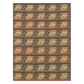 Art Nouveau Arts & Crafts Dragonfly Floral Frieze Tafelkleed (Voorkant)