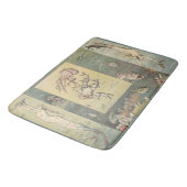 Art Nouveau Atlantis Mermaids #60 Bath Mat (Gekanteld)