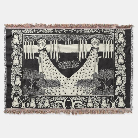 Art Nouveau Aubrey Beardsley Salome Rugs Deken (Voorkant)