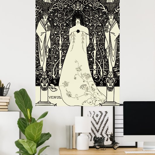 Art Nouveau Aubrey Beardsley Venus Poster (Thuiskantoor)