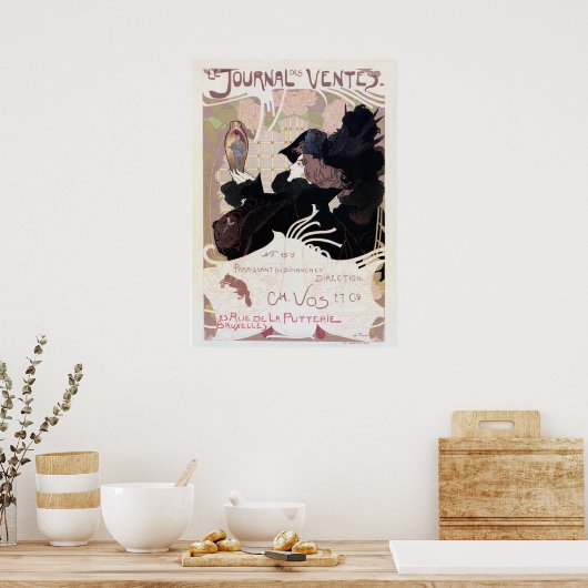 art nouveau aucadheet en poster (Keuken)