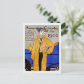 Art Nouveau automobielkalender 1906 Briefkaart (Staand voorkant)