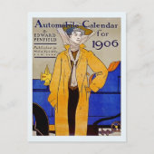  Art Nouveau automobielkalender 1906 Briefkaart (Voorkant)