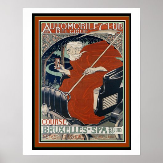 Art Nouveau Automobile Club Poster 16 x 20 (Voorkant)