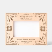 Art Nouveau Baby's eerste kerstgewoonte Gegraveerde Lijstjes (Voorkant)