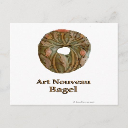 Art Nouveau Bagel Briefkaart (Voorkant)