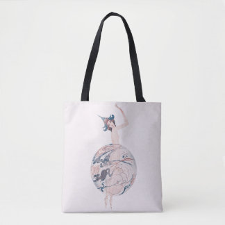 Art nouveau ballerina tote bag