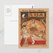 Art Nouveau Ballet Steinlen Reve Japan Dance Briefkaart (Voorkant / Achterkant)
