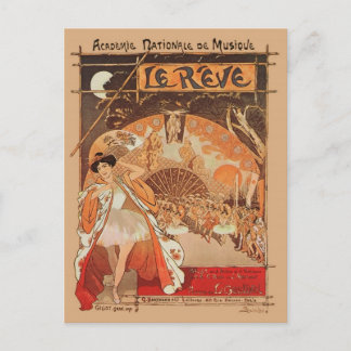 Art Nouveau Ballet Steinlen Reve Japan Dance Briefkaart