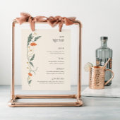 Art Nouveau Bar Menu Sign Poster