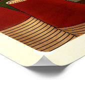 Art Nouveau Barista (poster/gedrukte tekst) Poster (Hoek)