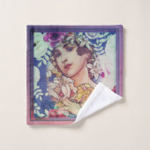 Art Nouveau Bath Towel Set Bad Handdoek (Wasdoekje)