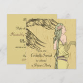 art nouveau  Beautopening Dinner cocktail Party Kaart (Voorkant / Achterkant)
